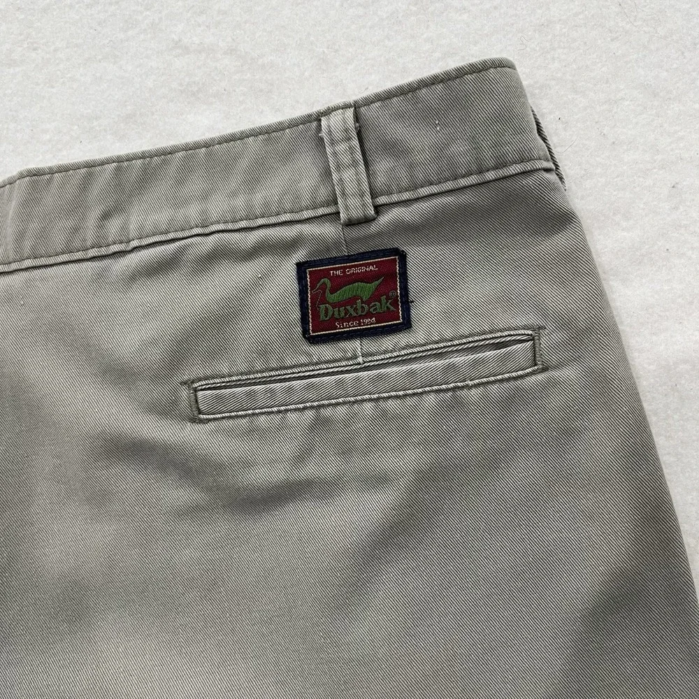 Duxbak Khaki Cotton Chino Pants Men's W40 L34 Classic Fit Work wear Vintage